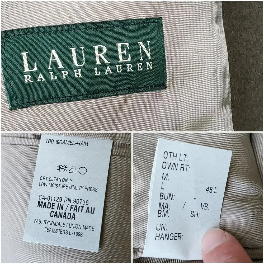 Ralph Lauren Green Camel Hair Blazer Old Money Preppy Ivy Jacket Sport Coat 48L